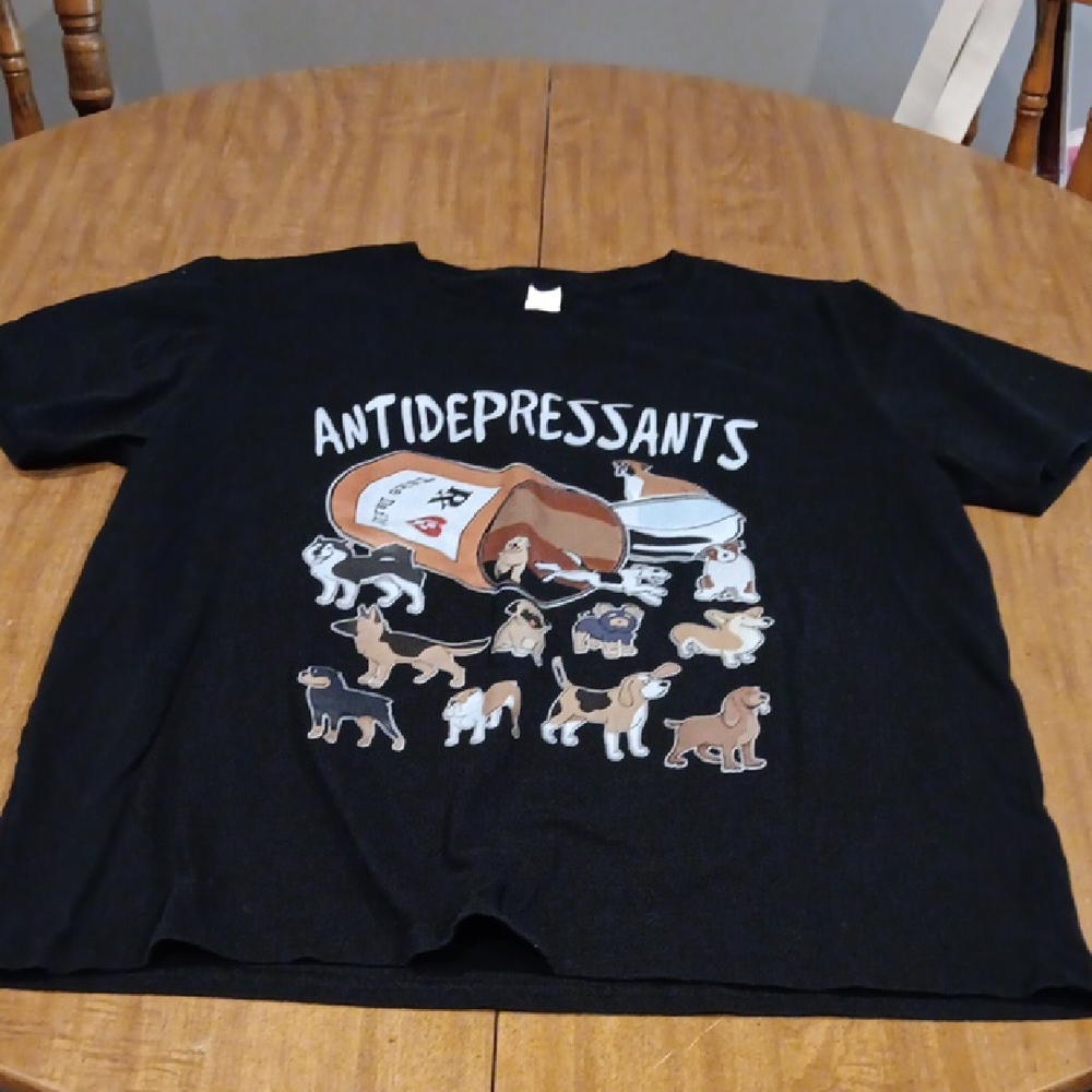 Black  T-Shirt with Animal Print
